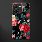 wildflower back phone cover | glass case for vivo y35 4g