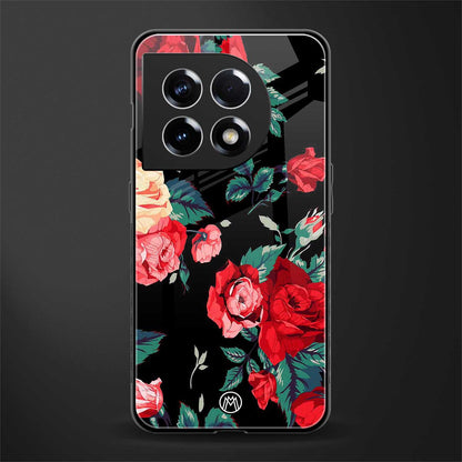 wildflower back phone cover | glass case for oneplus 11