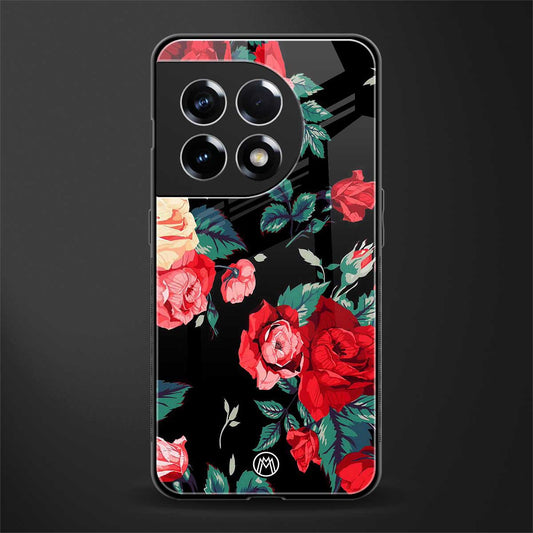 wildflower back phone cover | glass case for oneplus 11r