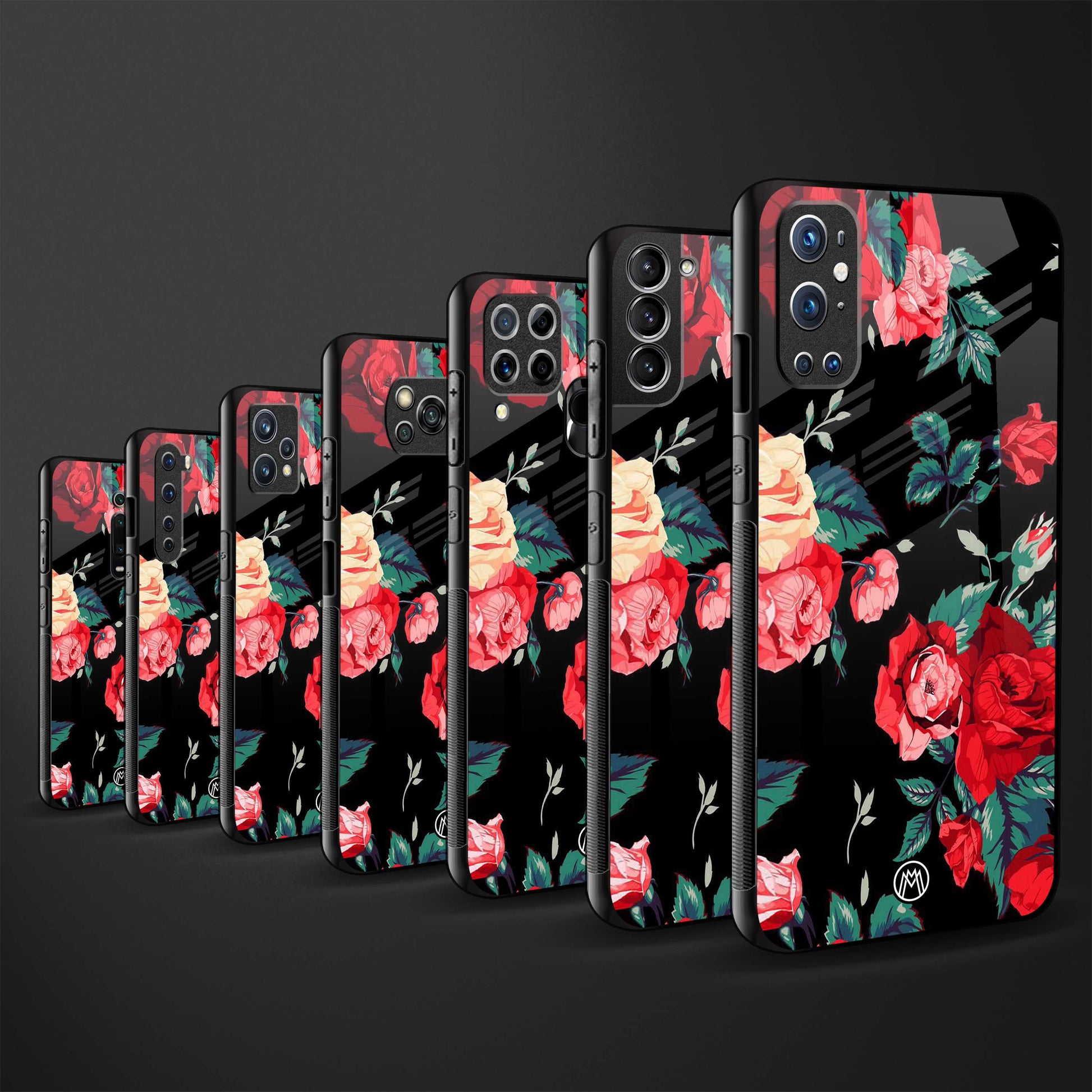 wildflower back phone cover | glass case for oppo reno 8 pro