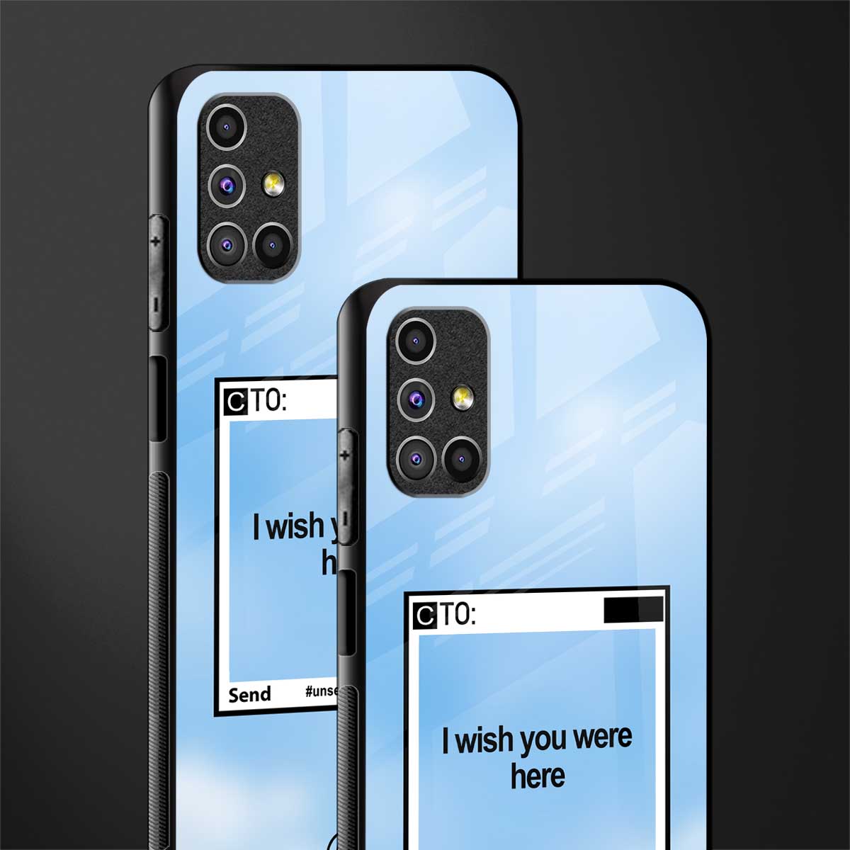 wish you were here glass case for samsung galaxy m51 image-2