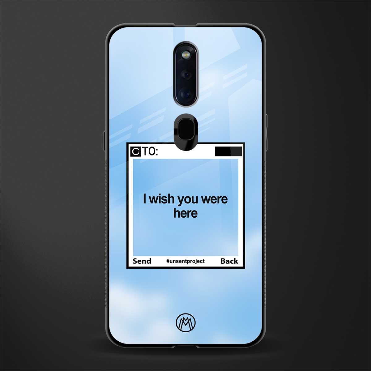 wish you were here glass case for oppo f11 pro image