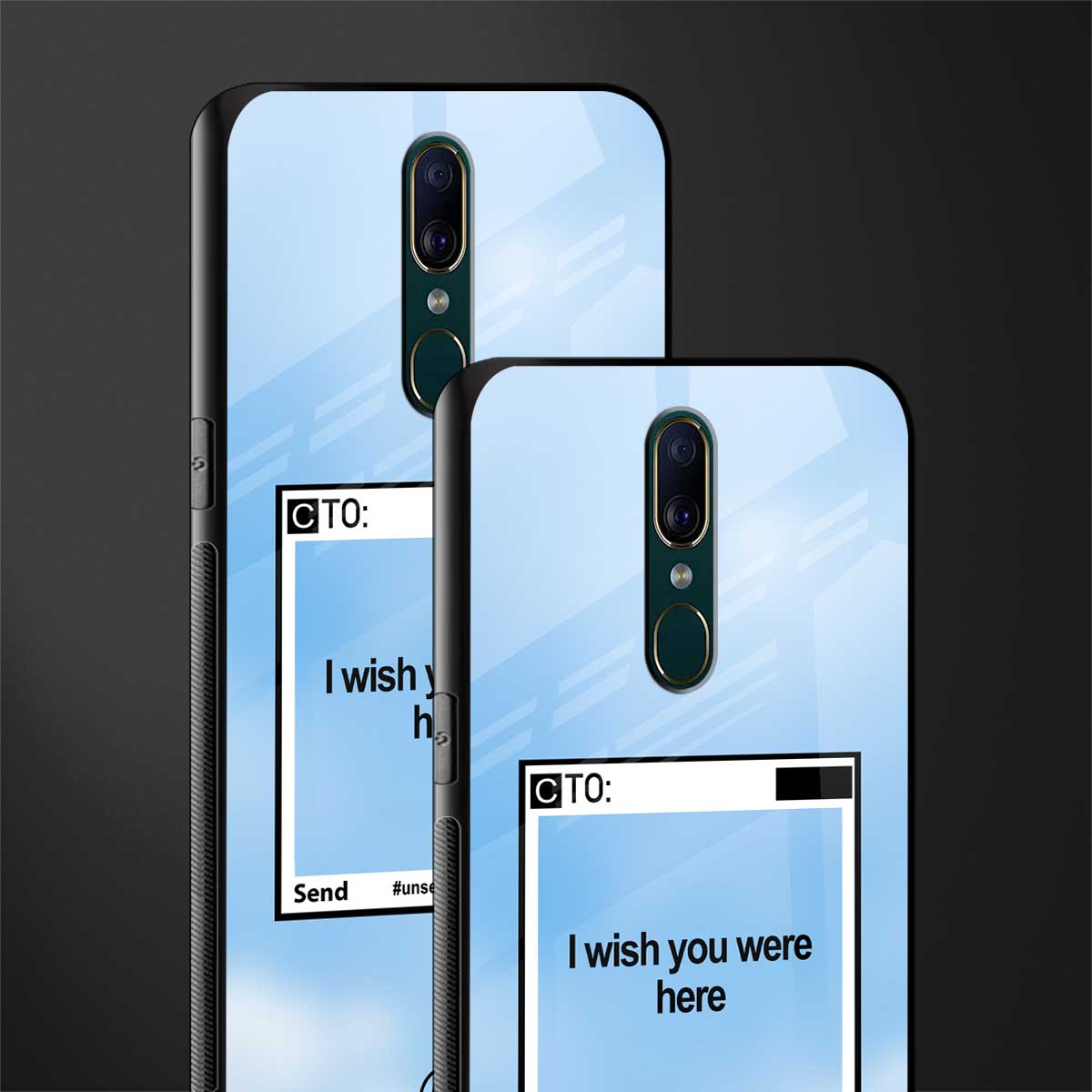 wish you were here glass case for oppo a9 image-2