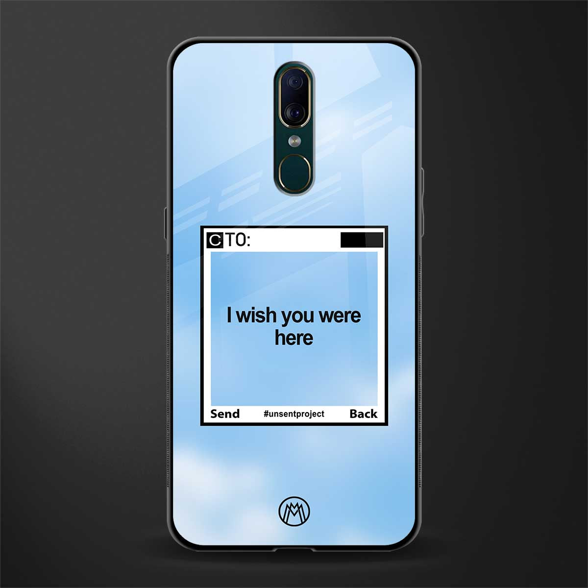wish you were here glass case for oppo a9 image