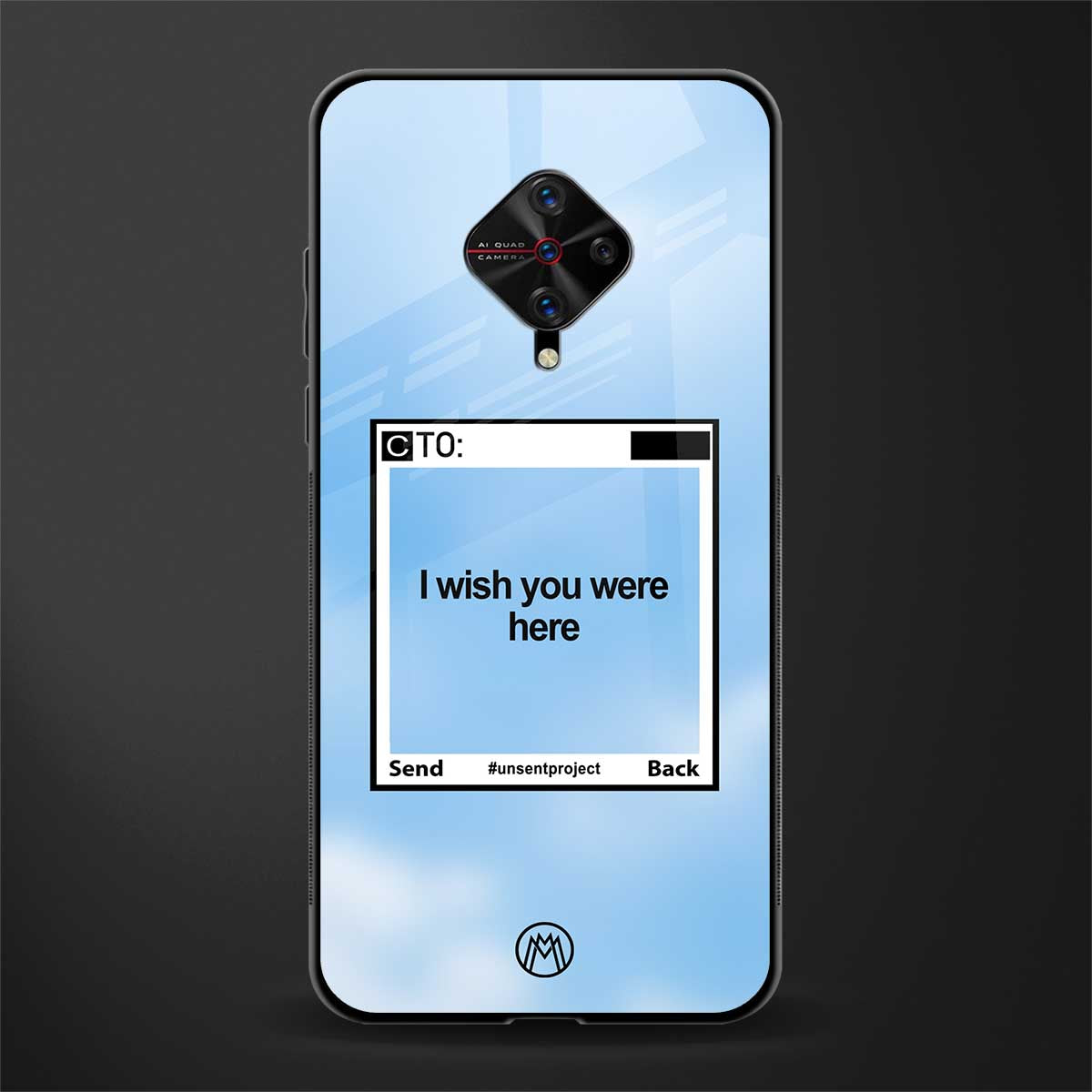 wish you were here glass case for vivo s1 pro image