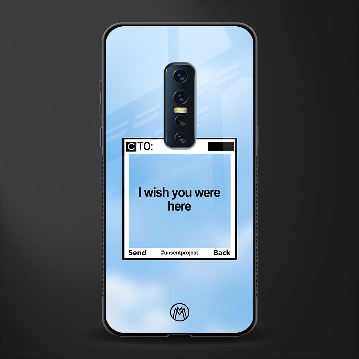 wish you were here glass case for vivo v17 pro image