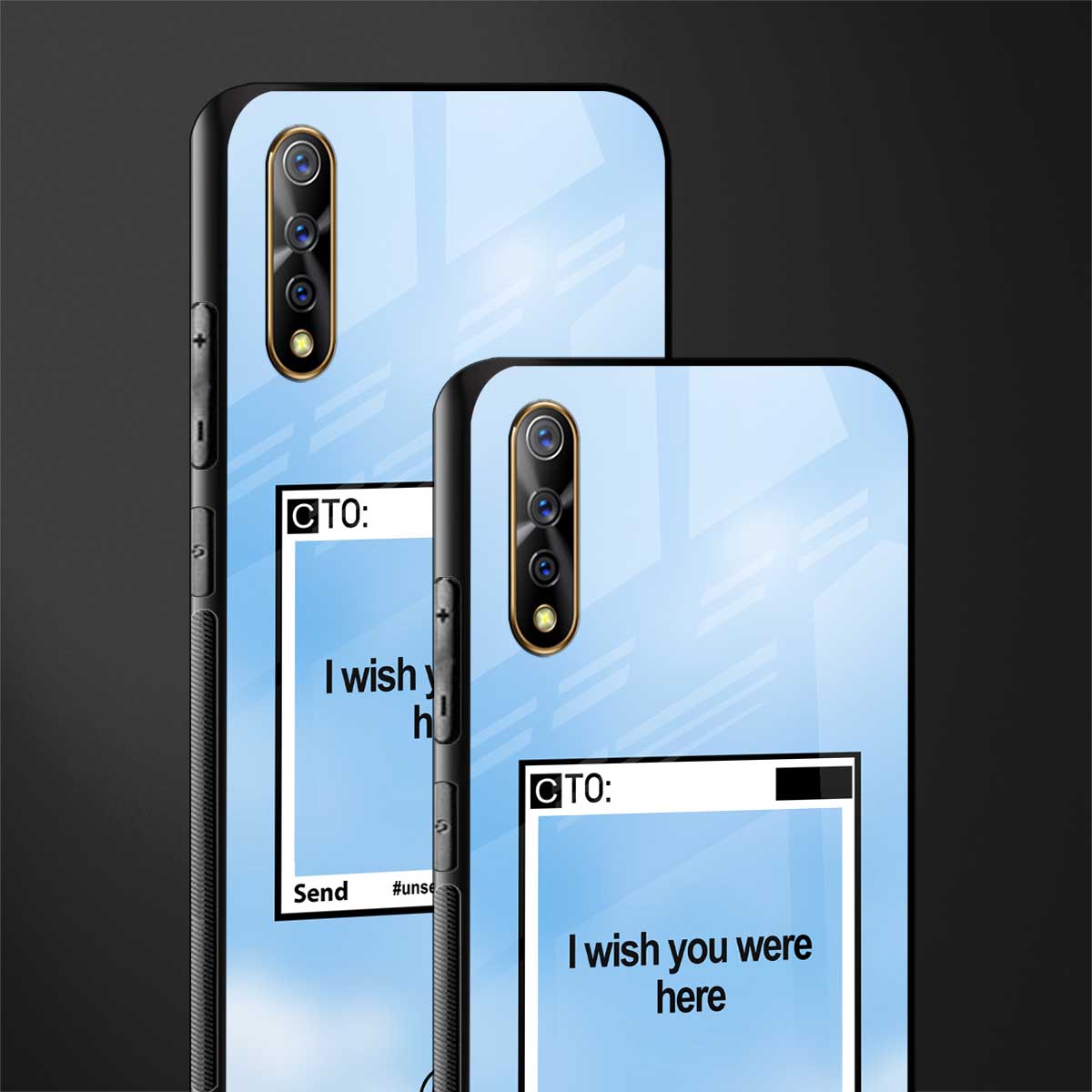 wish you were here glass case for vivo z1x image-2