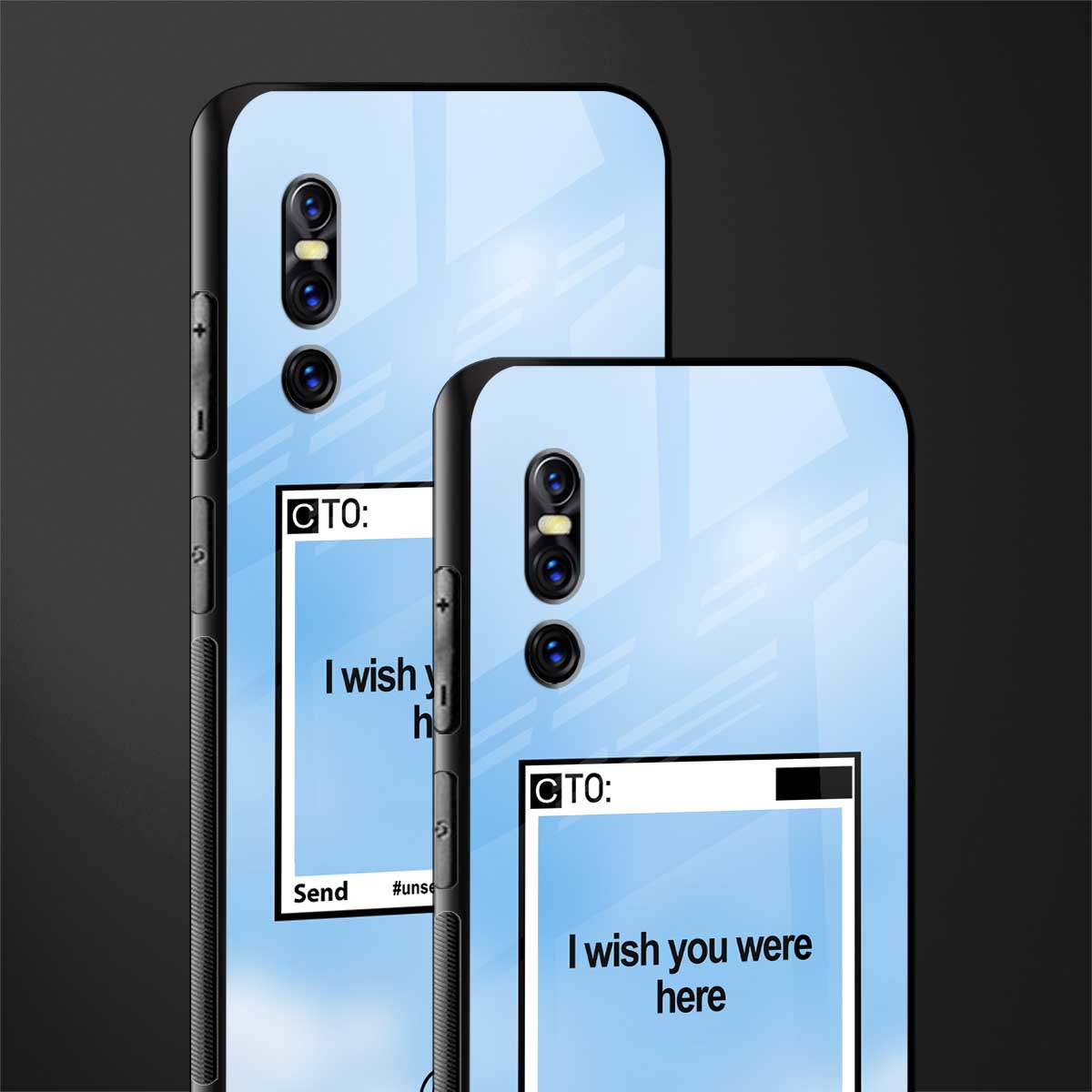 wish you were here glass case for vivo v15 pro image-2
