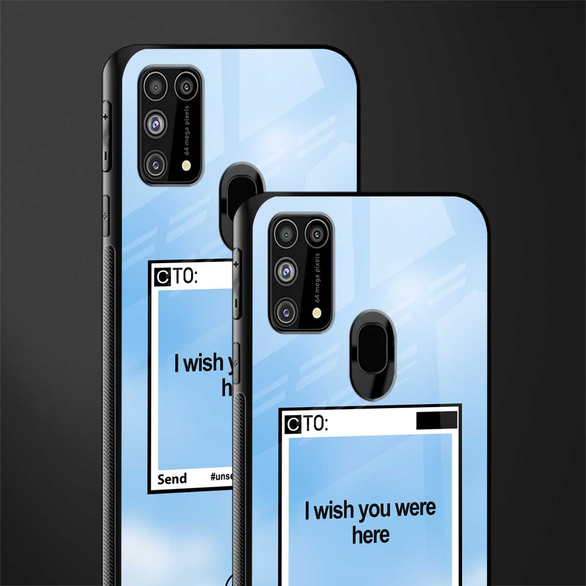 wish you were here glass case for samsung galaxy m31 prime edition image-2