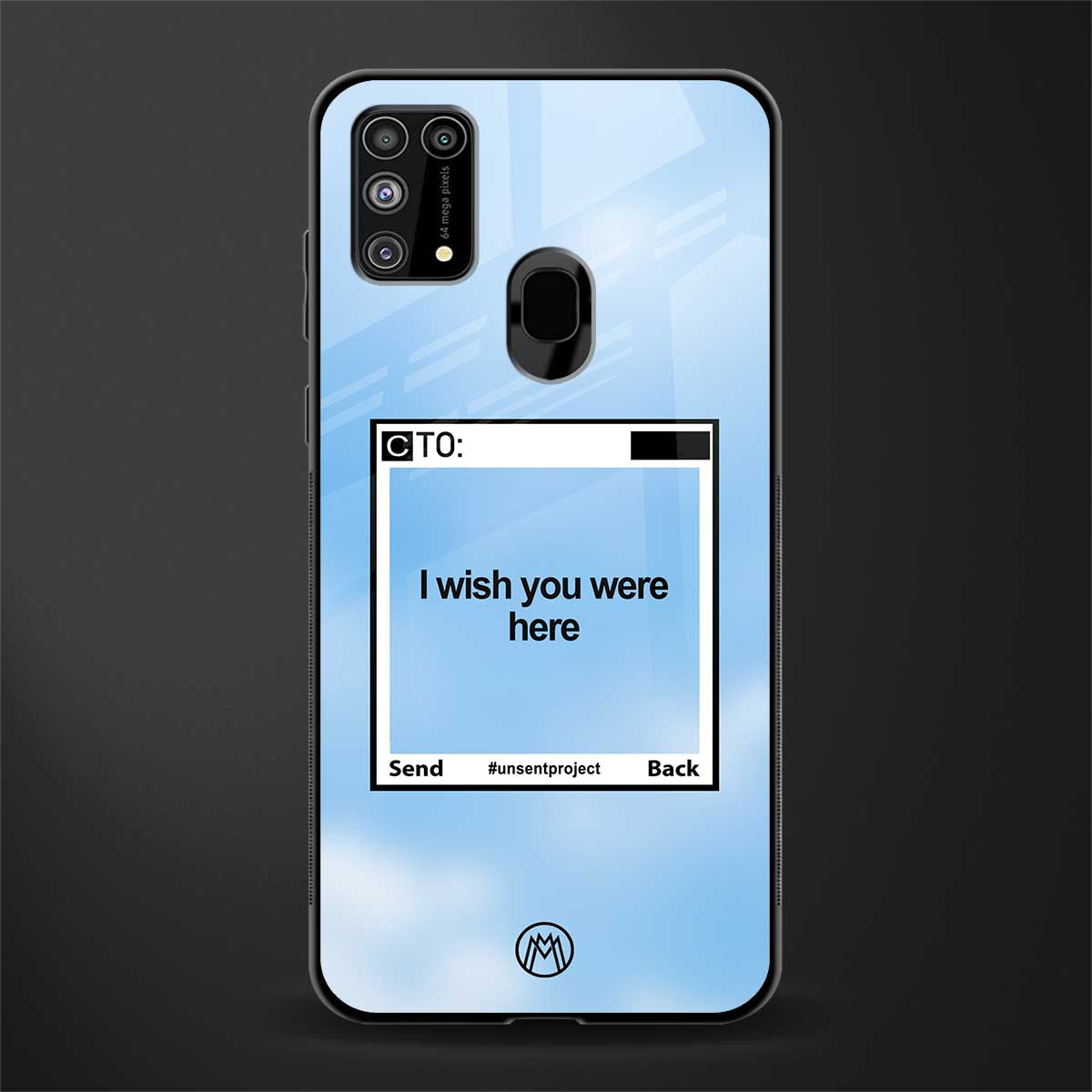 wish you were here glass case for samsung galaxy m31 prime edition image