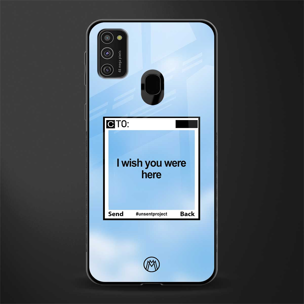 wish you were here glass case for samsung galaxy m21 image