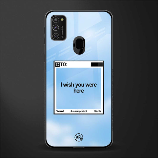 wish you were here glass case for samsung galaxy m21 image