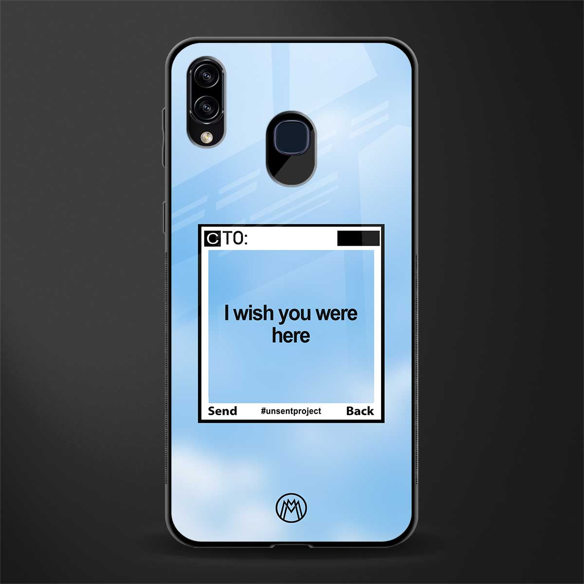 wish you were here glass case for samsung galaxy a20 image