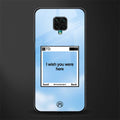 wish you were here glass case for redmi note 9 pro image