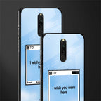wish you were here glass case for redmi 8 image-2