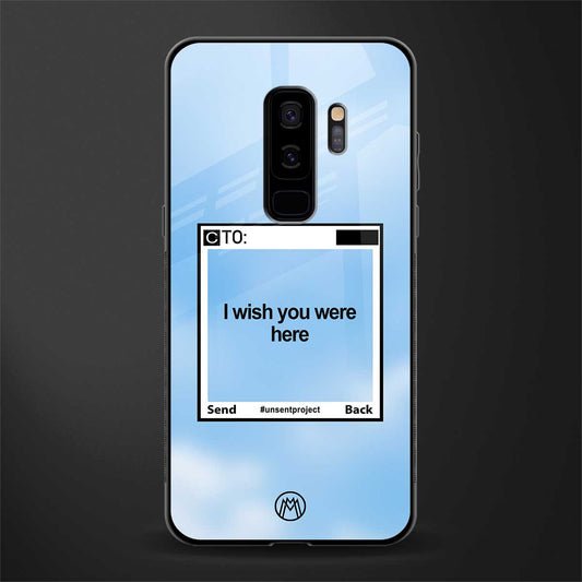 wish you were here glass case for samsung galaxy s9 plus image