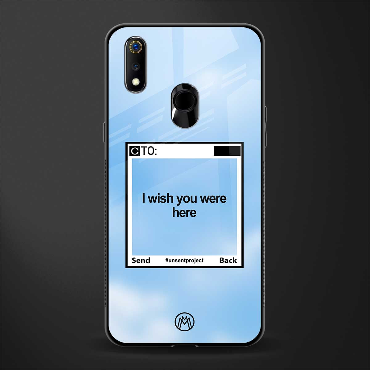 wish you were here glass case for realme 3 pro image
