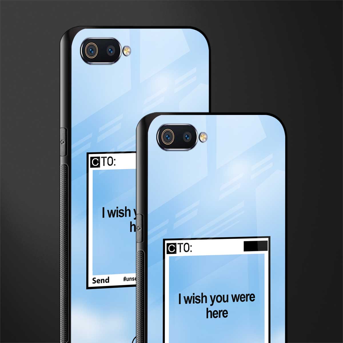 wish you were here glass case for realme c2 image-2