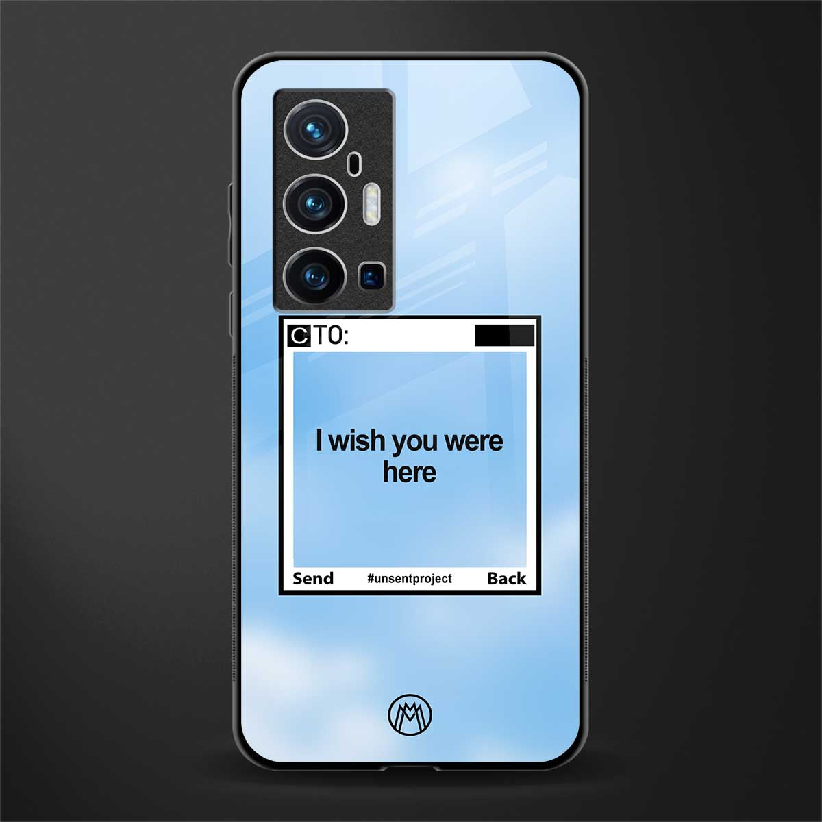 wish you were here glass case for vivo x70 pro plus image