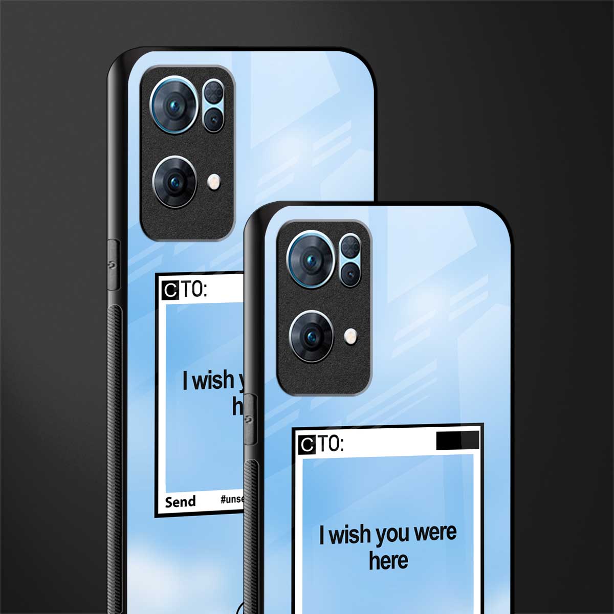 wish you were here glass case for oppo reno7 pro 5g image-2