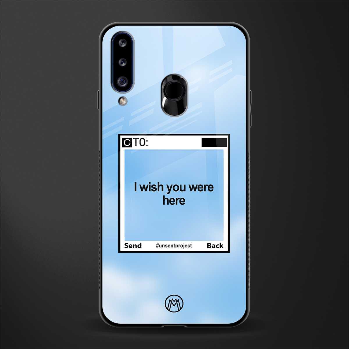 wish you were here glass case for samsung galaxy a20s image