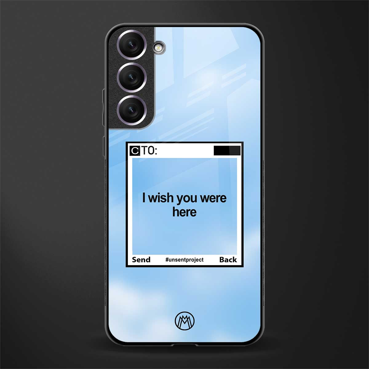 wish you were here glass case for samsung galaxy s21 plus image