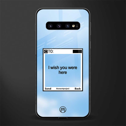 wish you were here glass case for samsung galaxy s10 plus image
