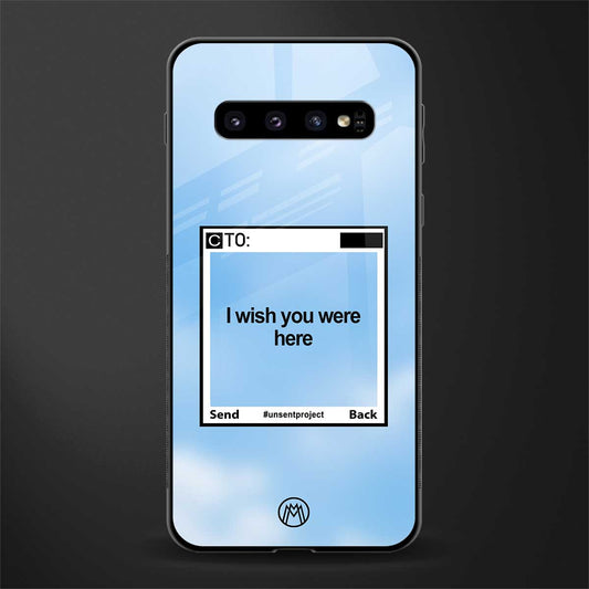 wish you were here glass case for samsung galaxy s10 plus image