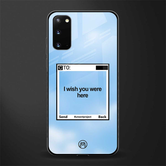 wish you were here glass case for samsung galaxy s20 image