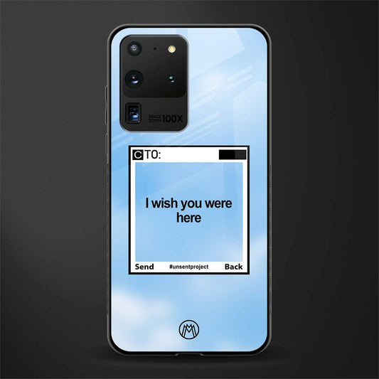 wish you were here glass case for samsung galaxy s20 ultra image