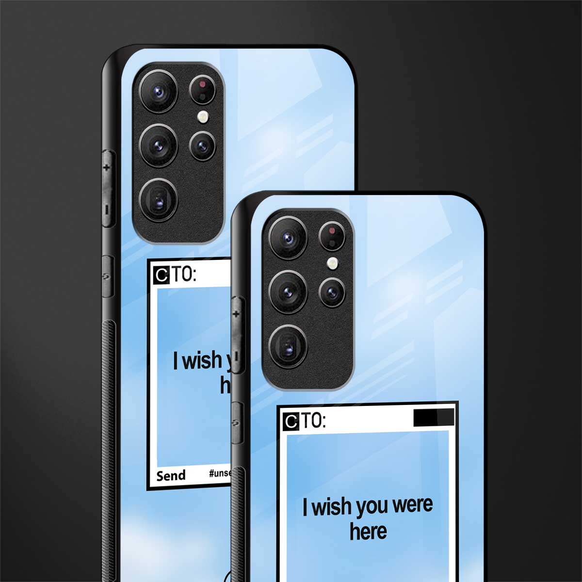 wish you were here glass case for samsung galaxy s22 ultra 5g image-2