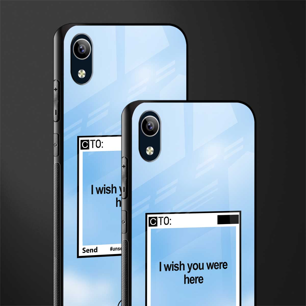 wish you were here glass case for vivo y1s without fingerprint image-2