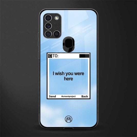 wish you were here glass case for samsung galaxy a21s image