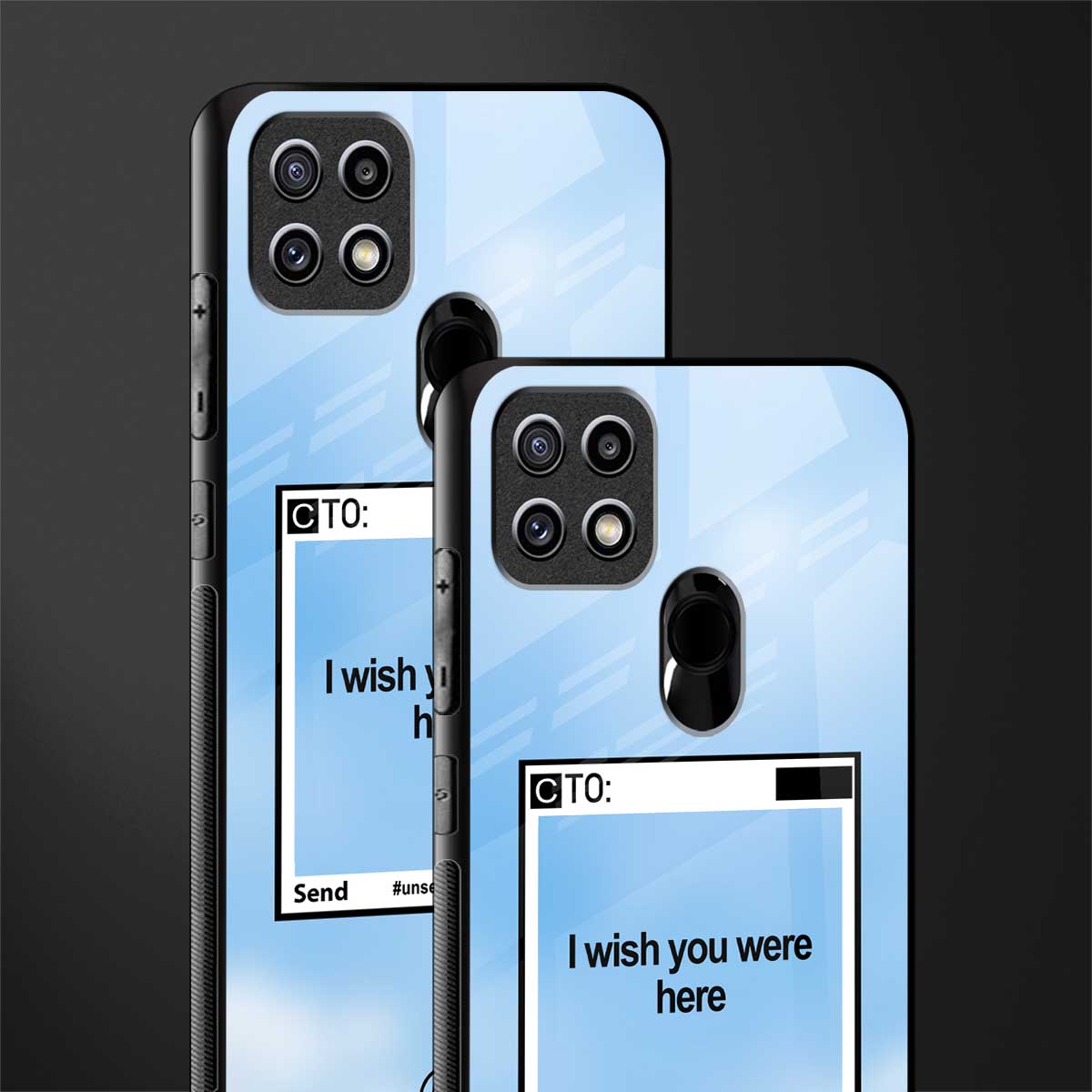 wish you were here glass case for oppo a15 image-2
