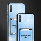 wish you were here glass case for redmi 9a image-2