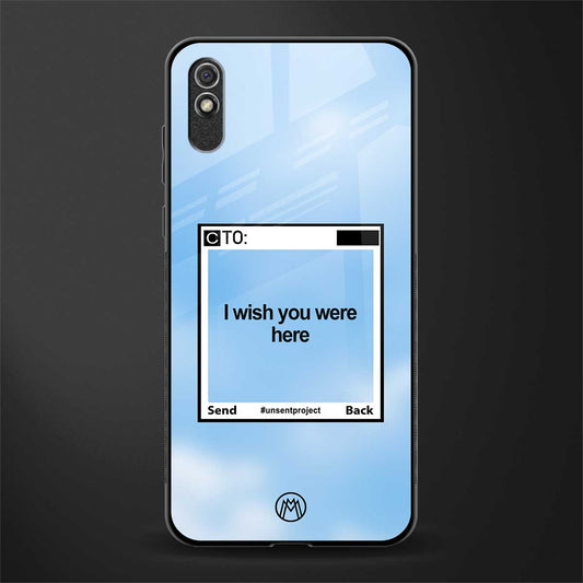 wish you were here glass case for redmi 9i image