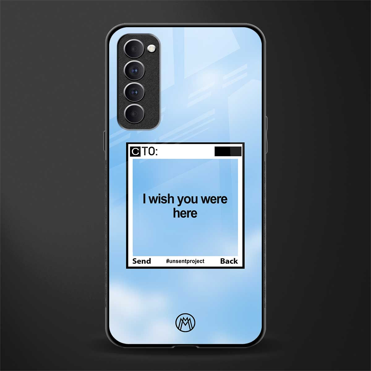wish you were here glass case for oppo reno 4 pro image