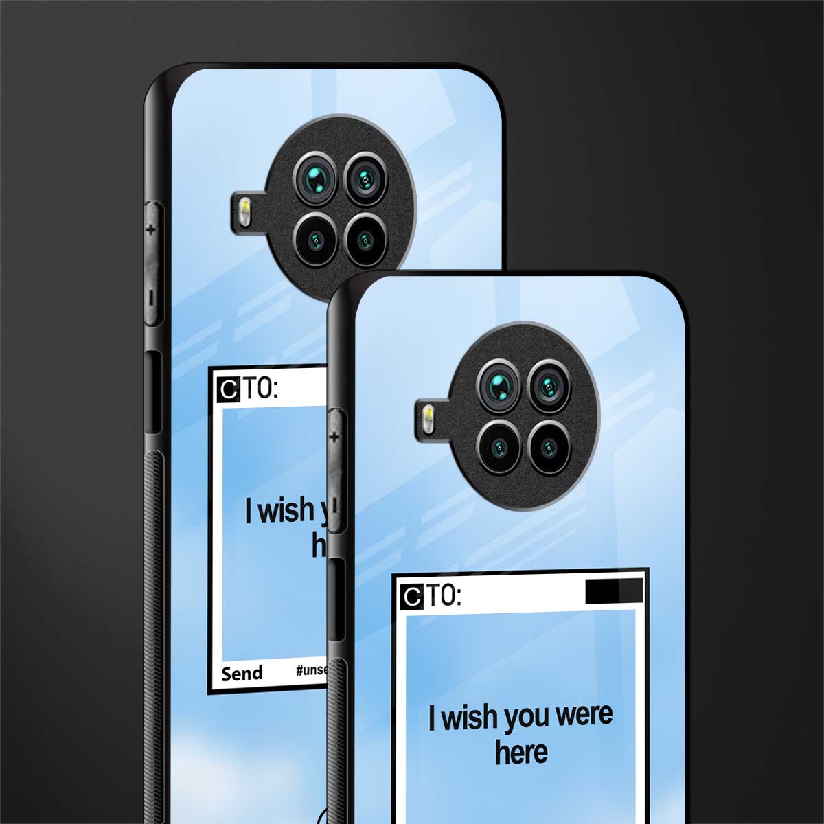 wish you were here glass case for mi 10i image-2