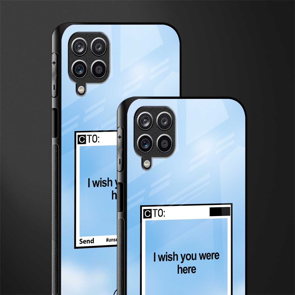 wish you were here glass case for samsung galaxy f12 image-2