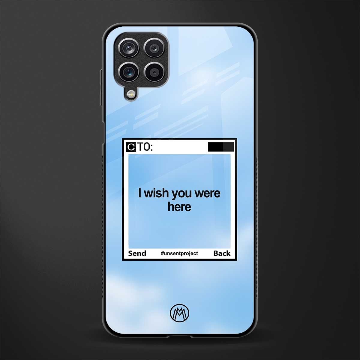 wish you were here glass case for samsung galaxy a12 image