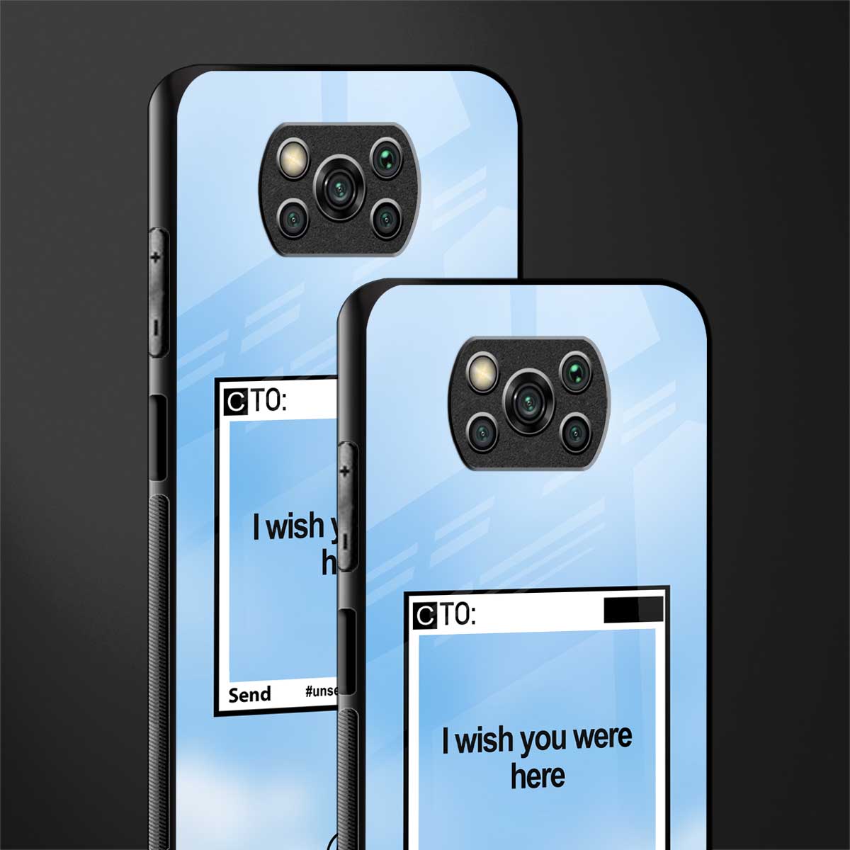 wish you were here glass case for poco x3 pro image-2