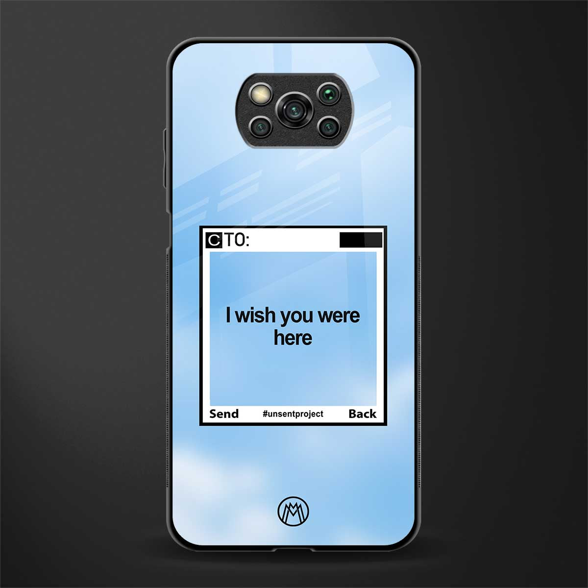 wish you were here glass case for poco x3 image