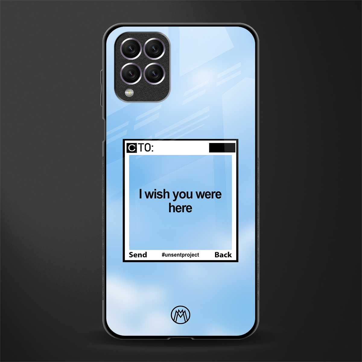 wish you were here glass case for samsung galaxy f62 image