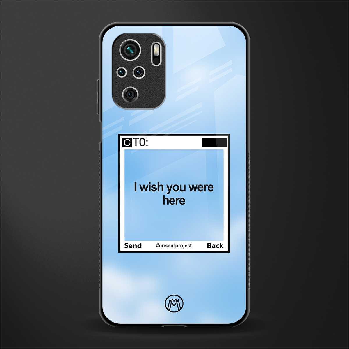 wish you were here glass case for redmi note 10s image