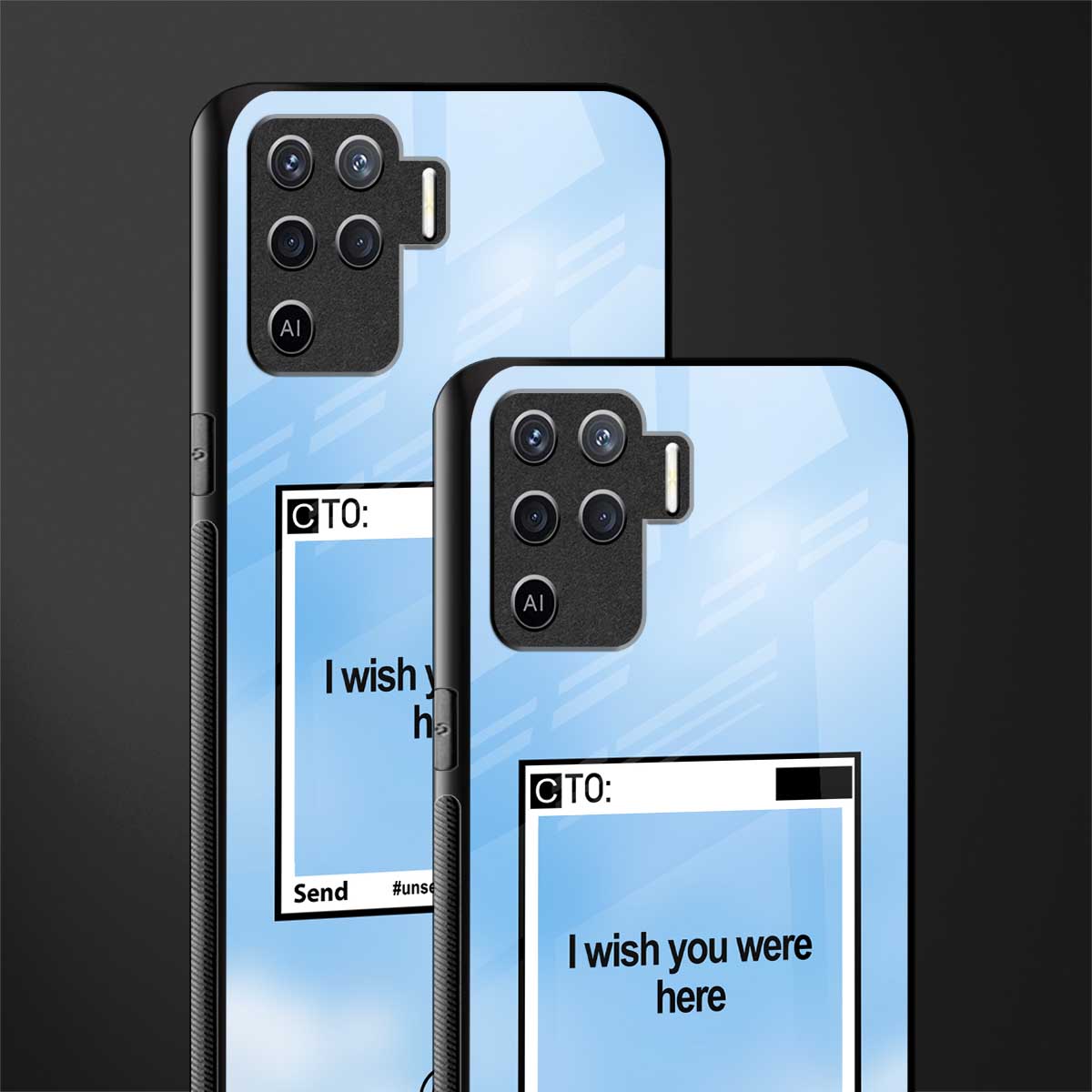 wish you were here glass case for oppo f19 pro image-2