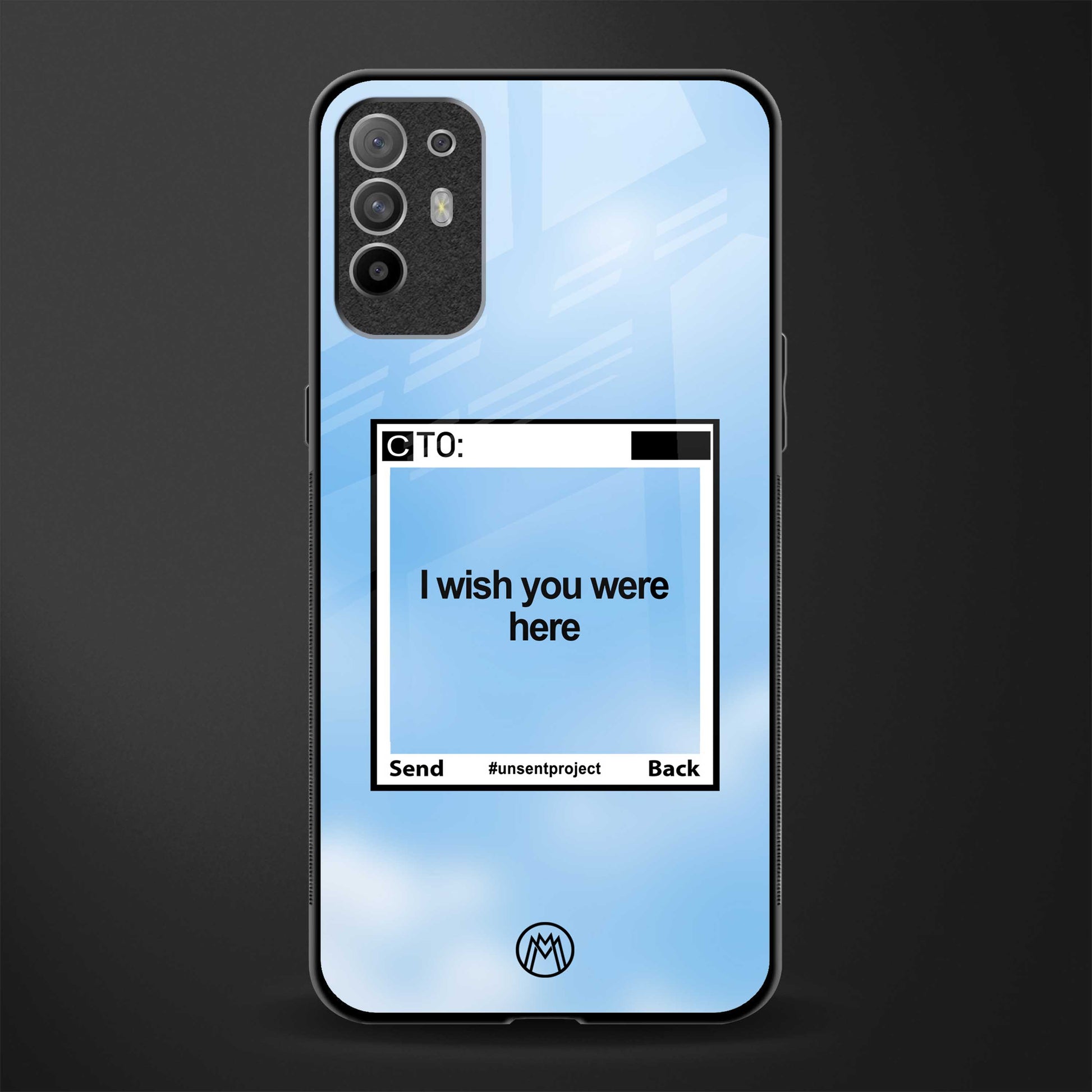 wish you were here glass case for oppo f19 pro plus image