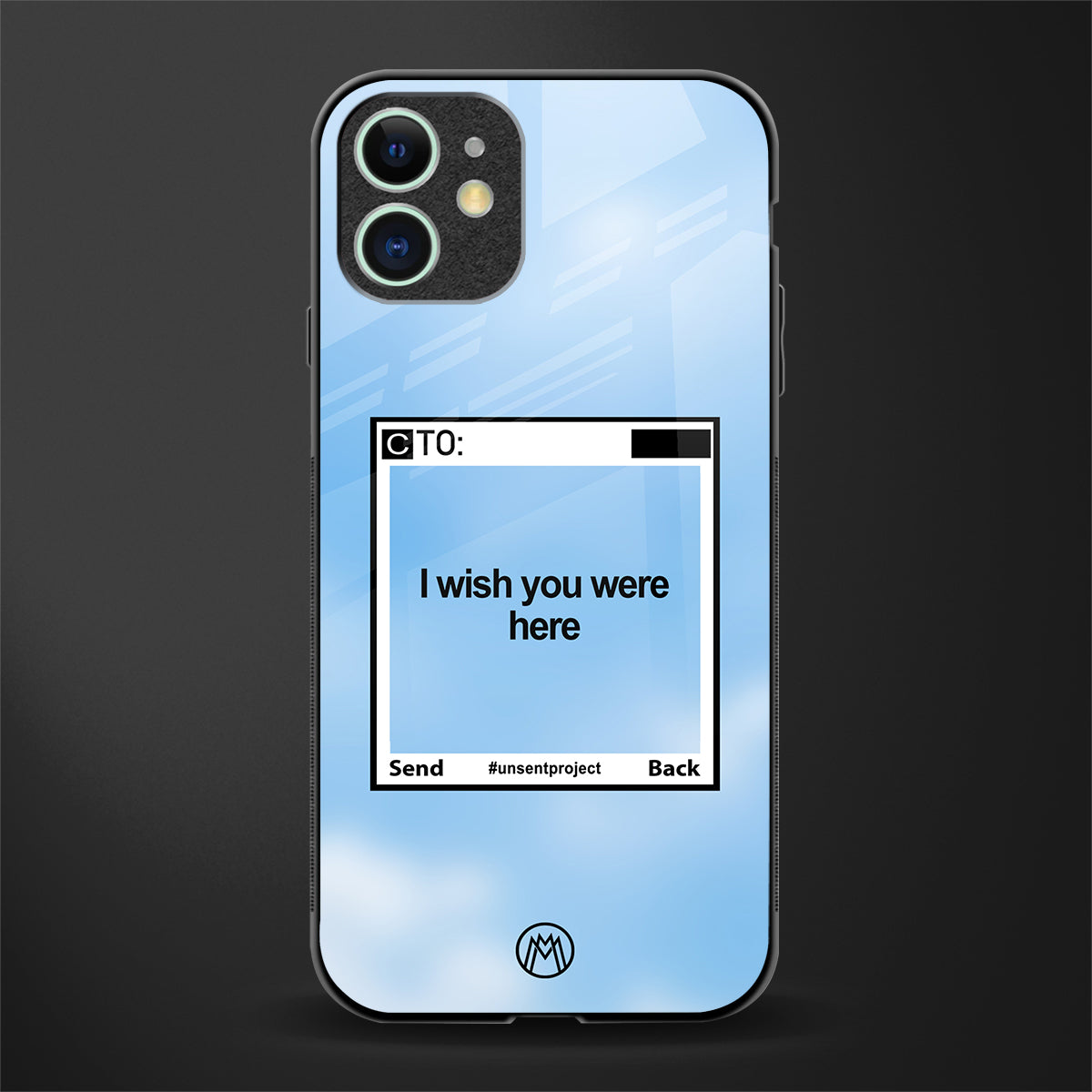 wish you were here glass case for iphone 12 mini image