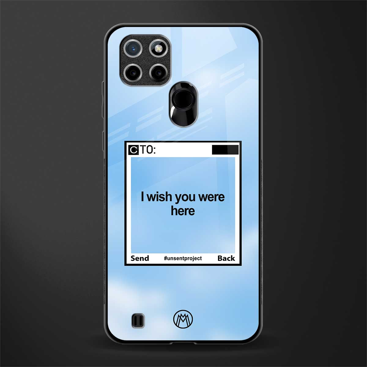 wish you were here glass case for realme c21 image