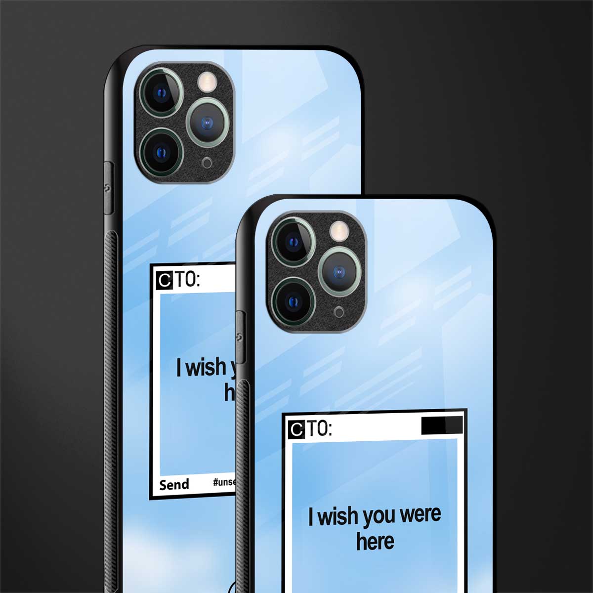 wish you were here glass case for iphone 11 pro max image-2