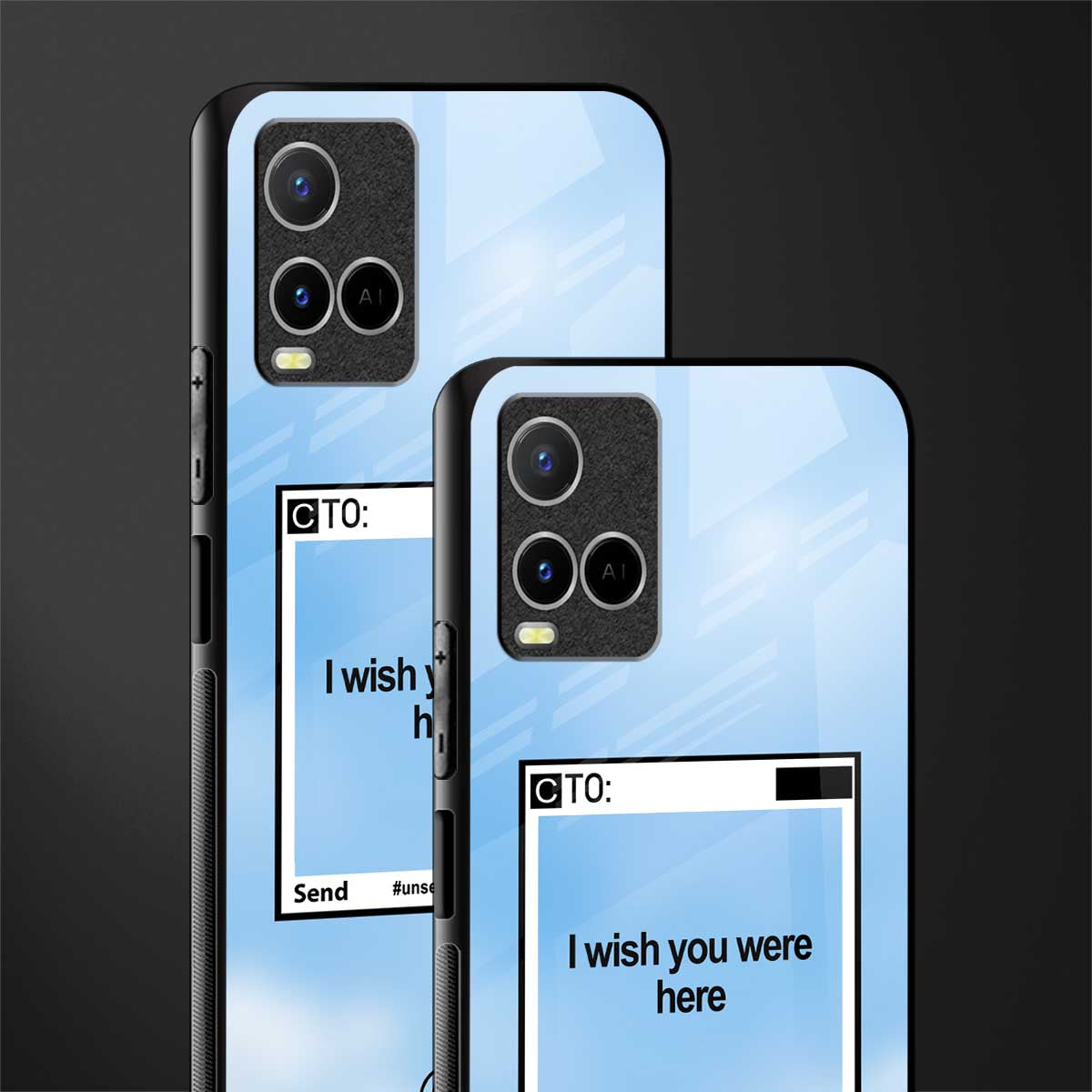 wish you were here glass case for vivo y21s image-2
